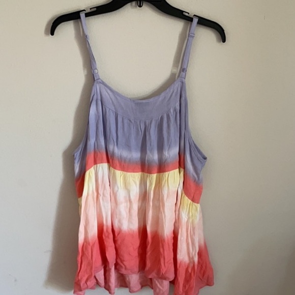 Torrid Multicolor Stripe Gauze Tiered Babydoll Cami - Picture 6 of 7